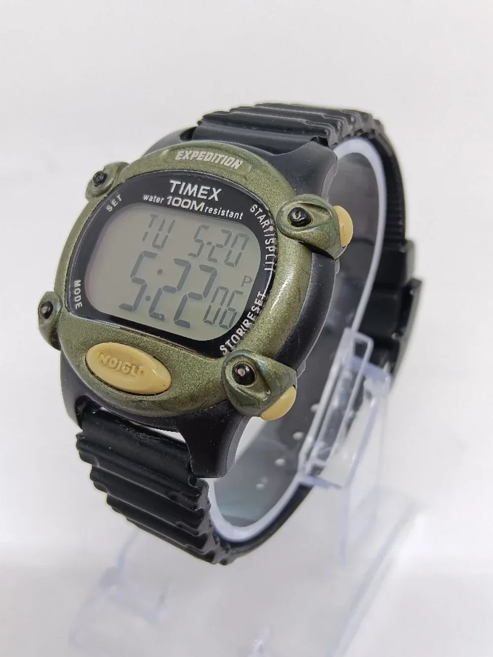 Timex Expedition T48042 Men's 39mm Digital Indiglo Resin Watch NEW BATT